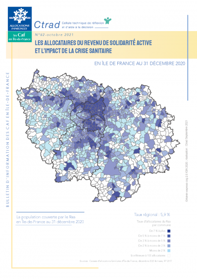 BI - 82 Les allocataires du revenu de solidarité active et l’impact de la crise sanitaire en Île-de-France, au 31 décembre 2020