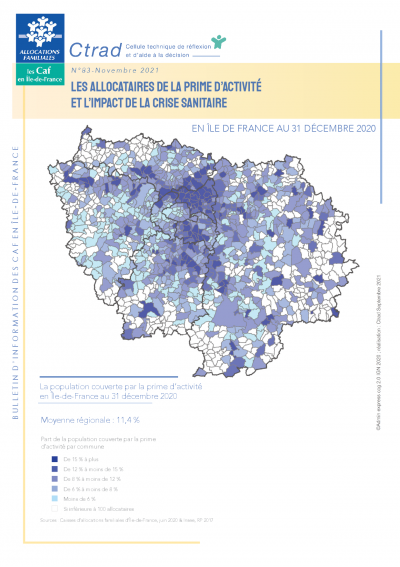 BI - 83 Les allocataires de la prime d’activité et l’impact de la crise sanitaire en Île-de-France, au 31 décembre 2020