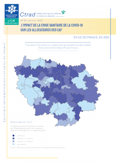 BI - 85 L’impact de la crise sanitaire de la covid-19 sur les allocataires des caf en Île-de-France, en 2020