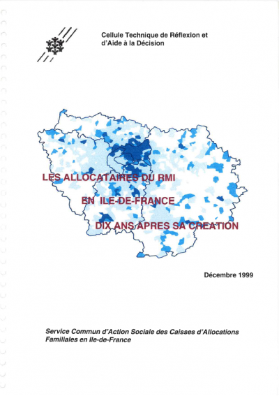 Les allocataires du RMI en Ile de France dix ans après sa création